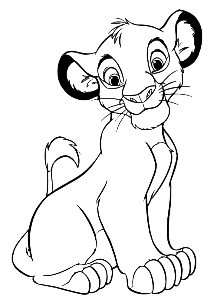 Simba-coloring book for kids